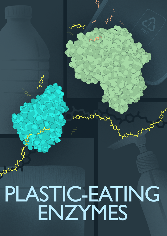 Poster commemorating the NSF Challenges in Building a Better Future showing plastic eating enzymes